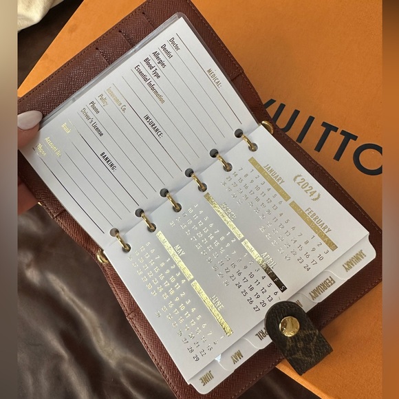 2026⚜️FITS Louis Vuitton 6 RING Agenda: PM MM GM Calendar + PEN & PAPER - Picture 3 of 14